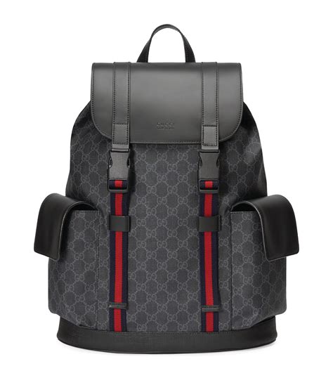 gucci backpack - black|black Gucci backpack for men.